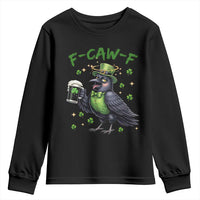 F Caw F Raven Lover Youth Sweatshirt Funny St Patricks Day Gift