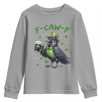 F Caw F Raven Lover Youth Sweatshirt Funny St Patricks Day Gift