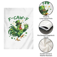 F Caw F Drunk Irish Chicken Garden Flag Funny St Patricks Day Gift
