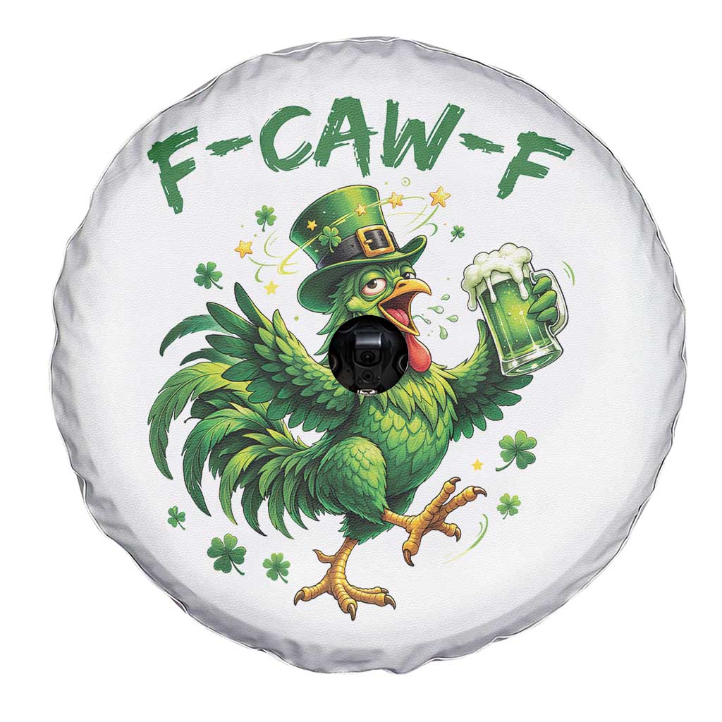 F Caw F Drunk Irish Chicken Spare Tire Cover Funny St Patricks Day Gift