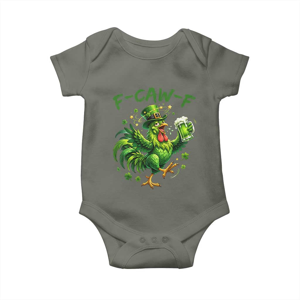 F Caw F Drunk Irish Chicken Baby Onesie Funny St Patricks Day Gift