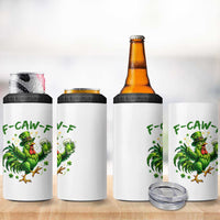 F Caw F Drunk Irish Chicken 4 in 1 Can Cooler Tumbler Funny St Patricks Day Gift