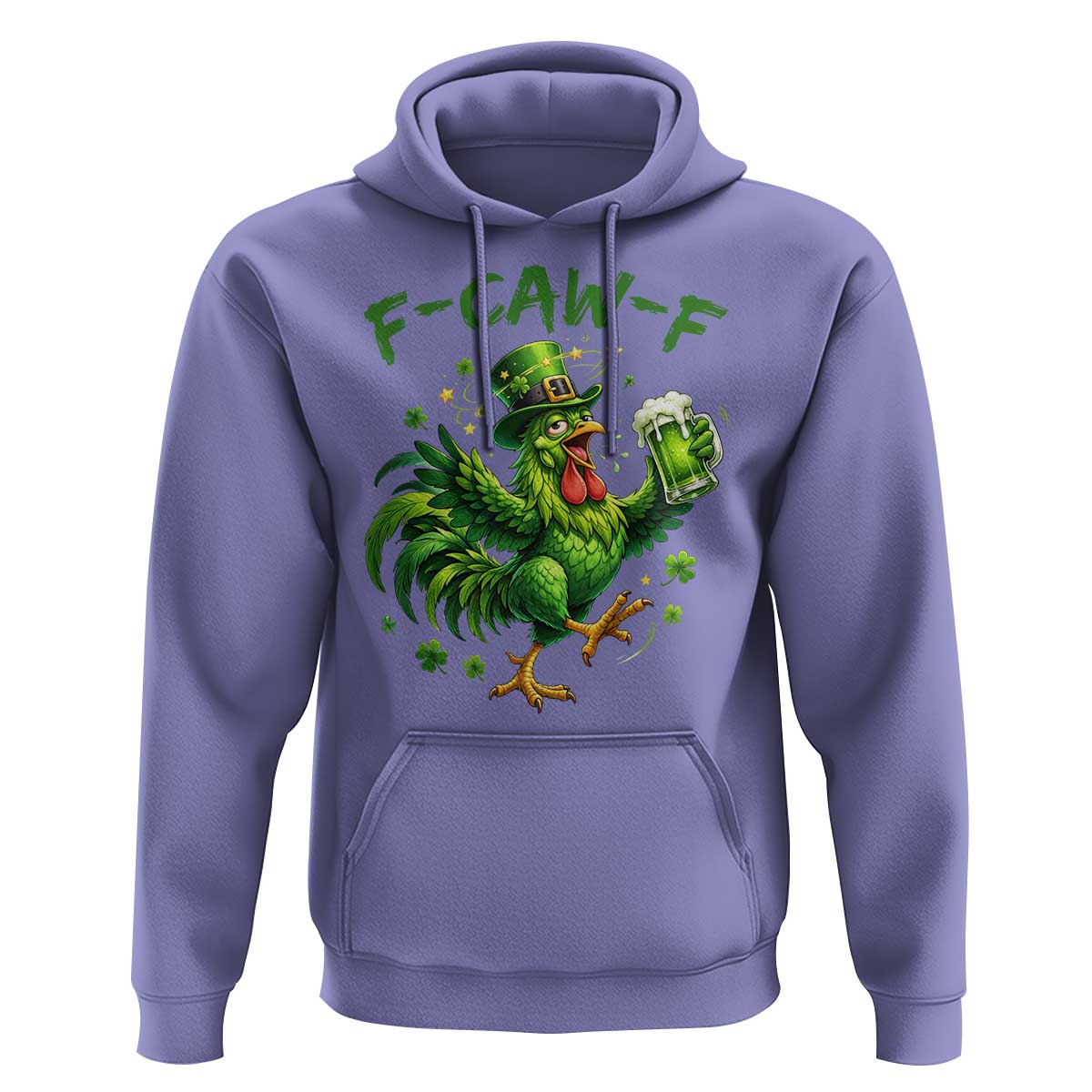 F Caw F Drunk Irish Chicken Hoodie Funny St Patricks Day Gift