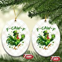 F Caw F Drunk Irish Chicken Ceramic Ornament Funny St Patricks Day Gift