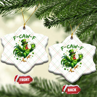 F Caw F Drunk Irish Chicken Ceramic Ornament Funny St Patricks Day Gift
