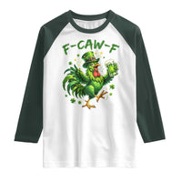 F Caw F Drunk Irish Chicken Raglan Shirt Funny St Patricks Day Gift