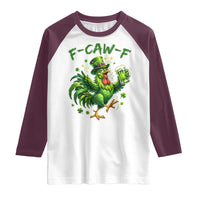 F Caw F Drunk Irish Chicken Raglan Shirt Funny St Patricks Day Gift