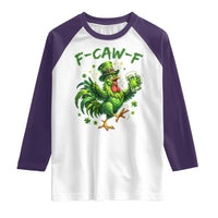 F Caw F Drunk Irish Chicken Raglan Shirt Funny St Patricks Day Gift