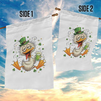 Funny Drunk Irish Duck Garden Flag St Patricks Day Gift