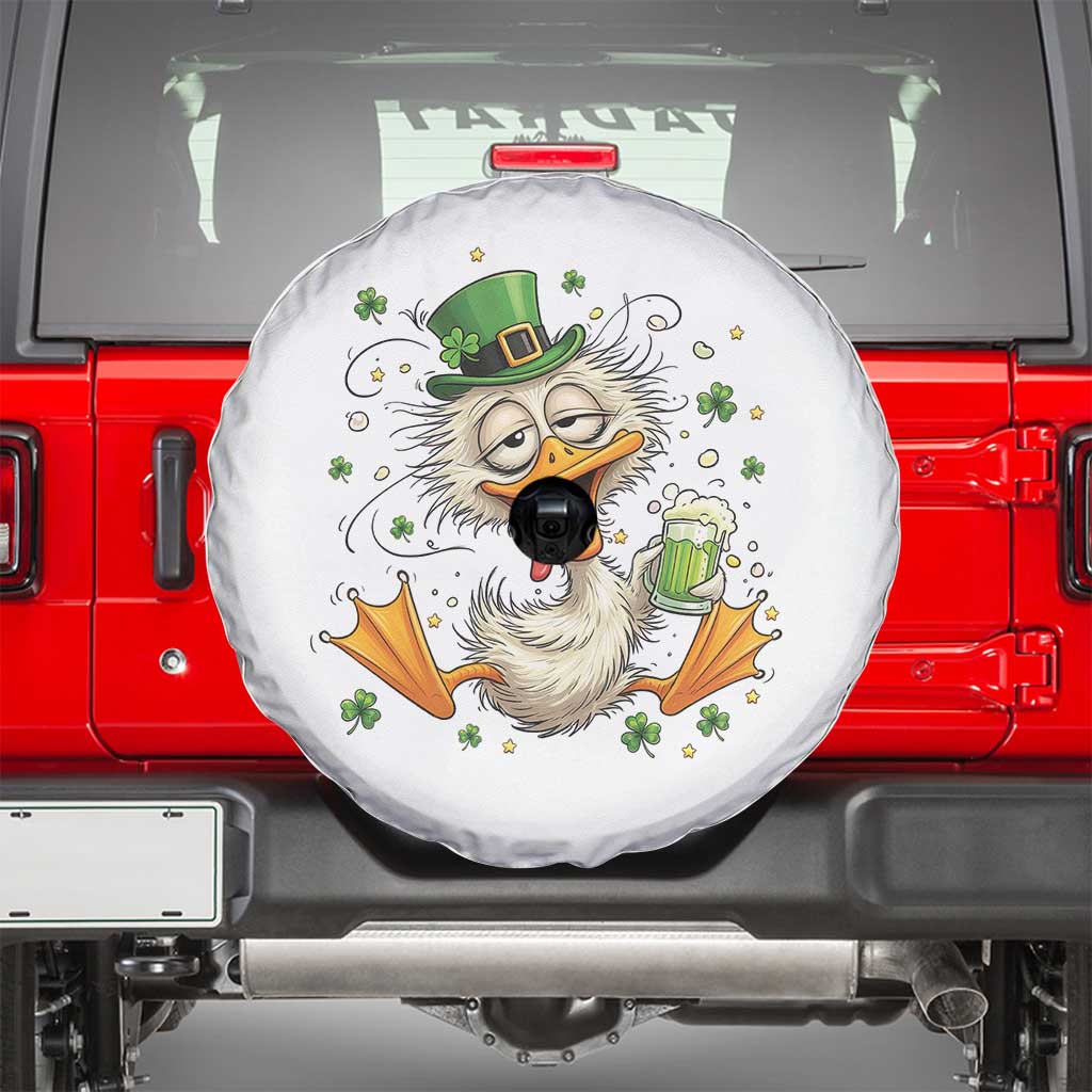 Funny Drunk Irish Duck Spare Tire Cover St Patricks Day Gift