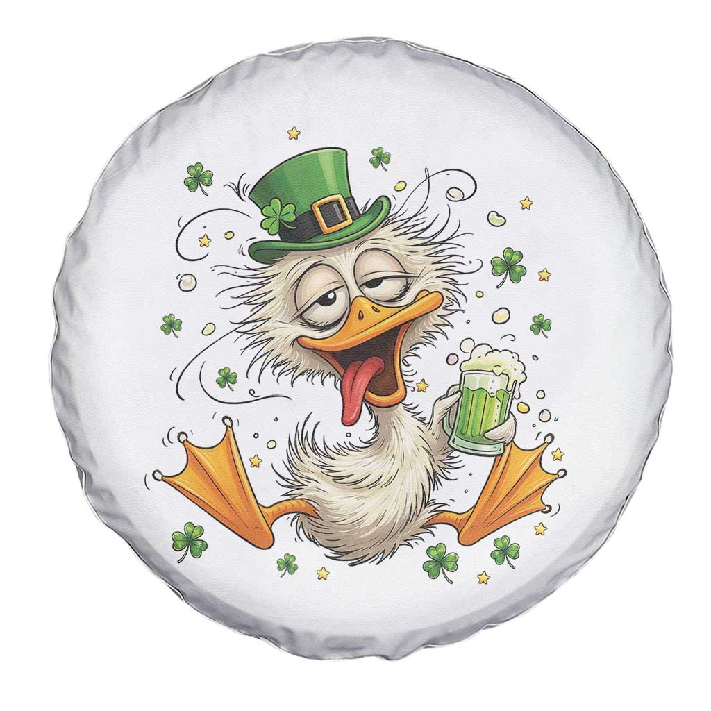 Funny Drunk Irish Duck Spare Tire Cover St Patricks Day Gift