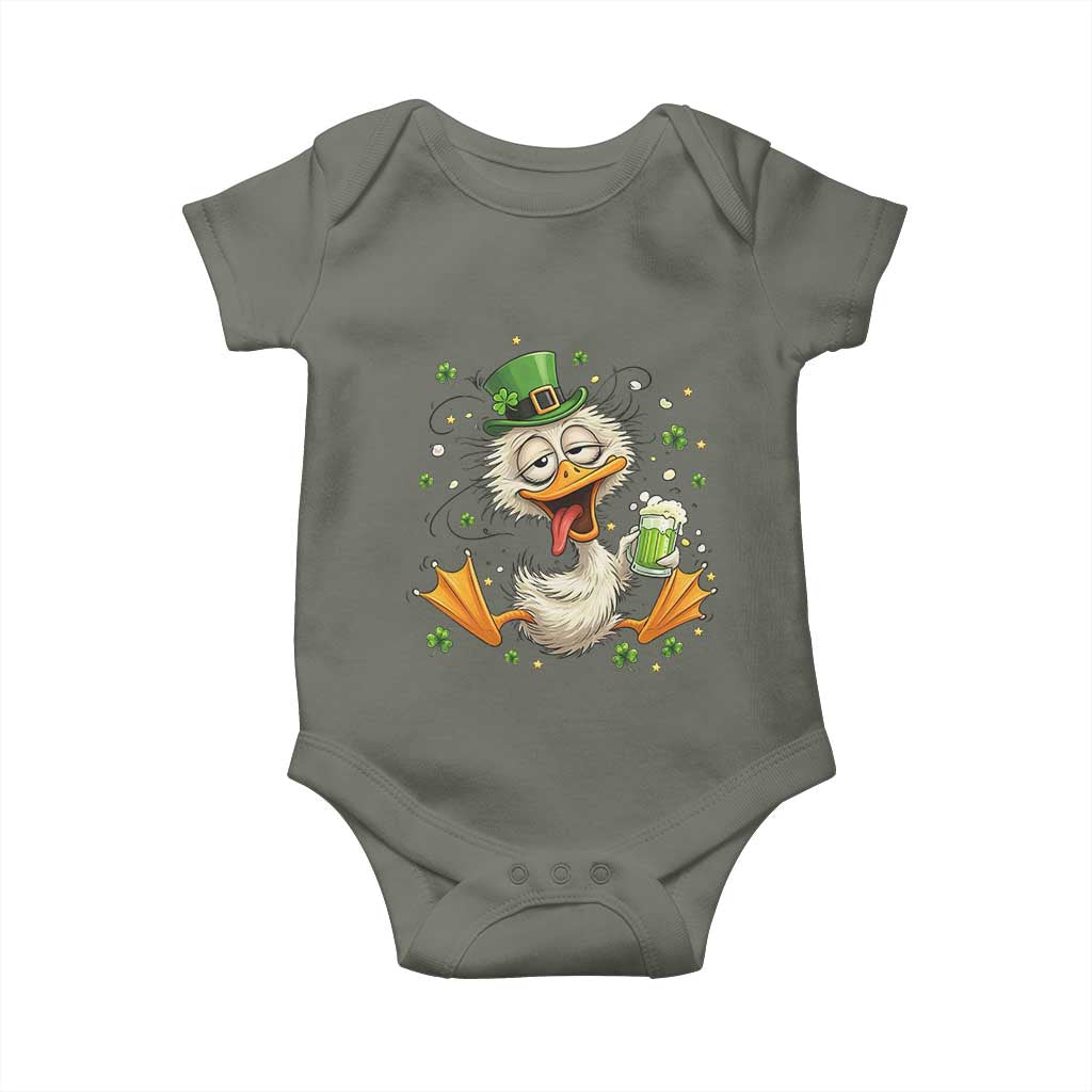 Funny Drunk Irish Duck Baby Onesie St Patricks Day Gift