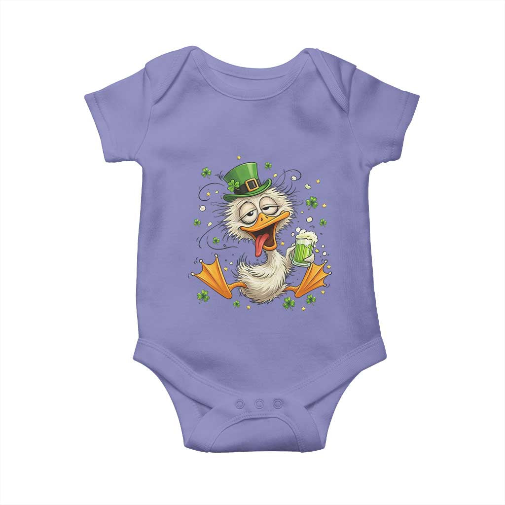 Funny Drunk Irish Duck Baby Onesie St Patricks Day Gift