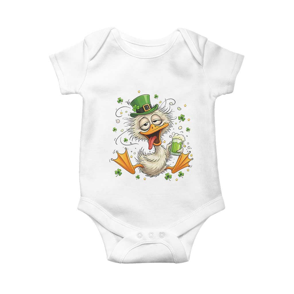 Funny Drunk Irish Duck Baby Onesie St Patricks Day Gift