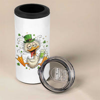 Funny Drunk Irish Duck 4 in 1 Can Cooler Tumbler St Patricks Day Gift