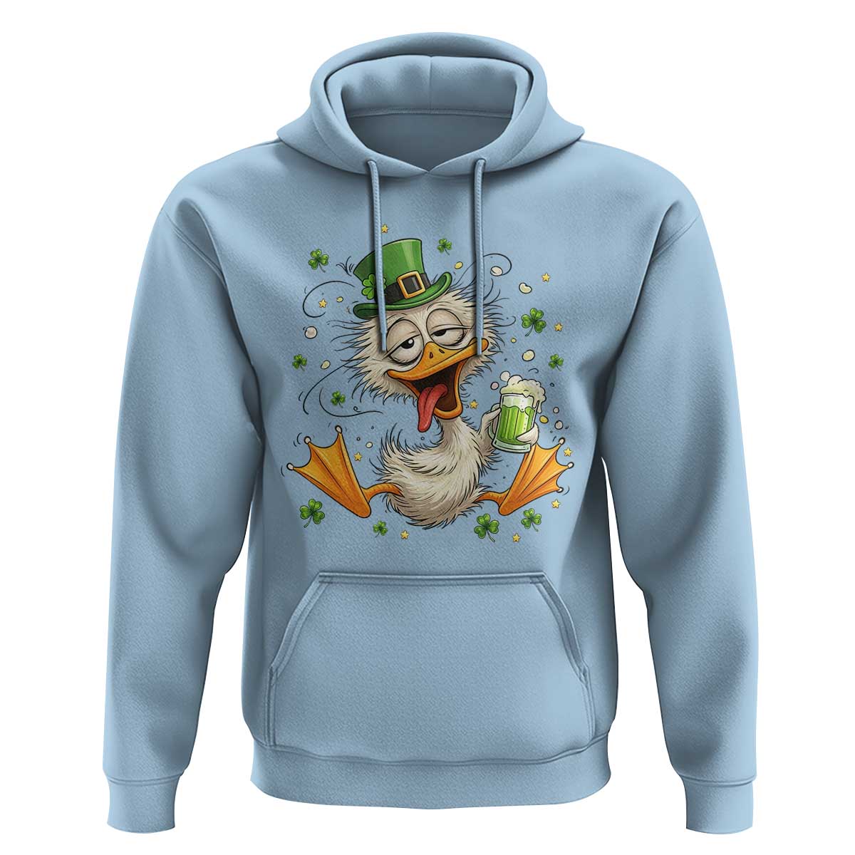Funny Drunk Irish Duck Hoodie St Patricks Day Gift