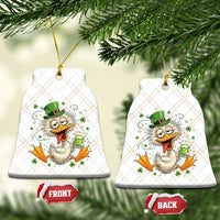 Funny Drunk Irish Duck Ceramic Ornament St Patricks Day Gift