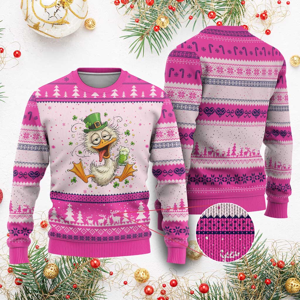 Funny Drunk Irish Duck Ugly Christmas Sweater St Patricks Day Gift