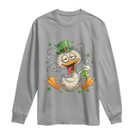Funny Drunk Irish Duck Long Sleeve Shirt St Patricks Day Gift