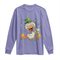 Funny Drunk Irish Duck Long Sleeve Shirt St Patricks Day Gift
