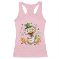 Funny Drunk Irish Duck Racerback Tank Top St Patricks Day Gift
