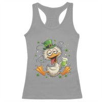 Funny Drunk Irish Duck Racerback Tank Top St Patricks Day Gift