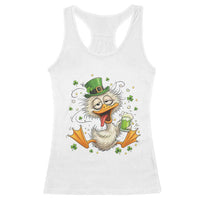Funny Drunk Irish Duck Racerback Tank Top St Patricks Day Gift