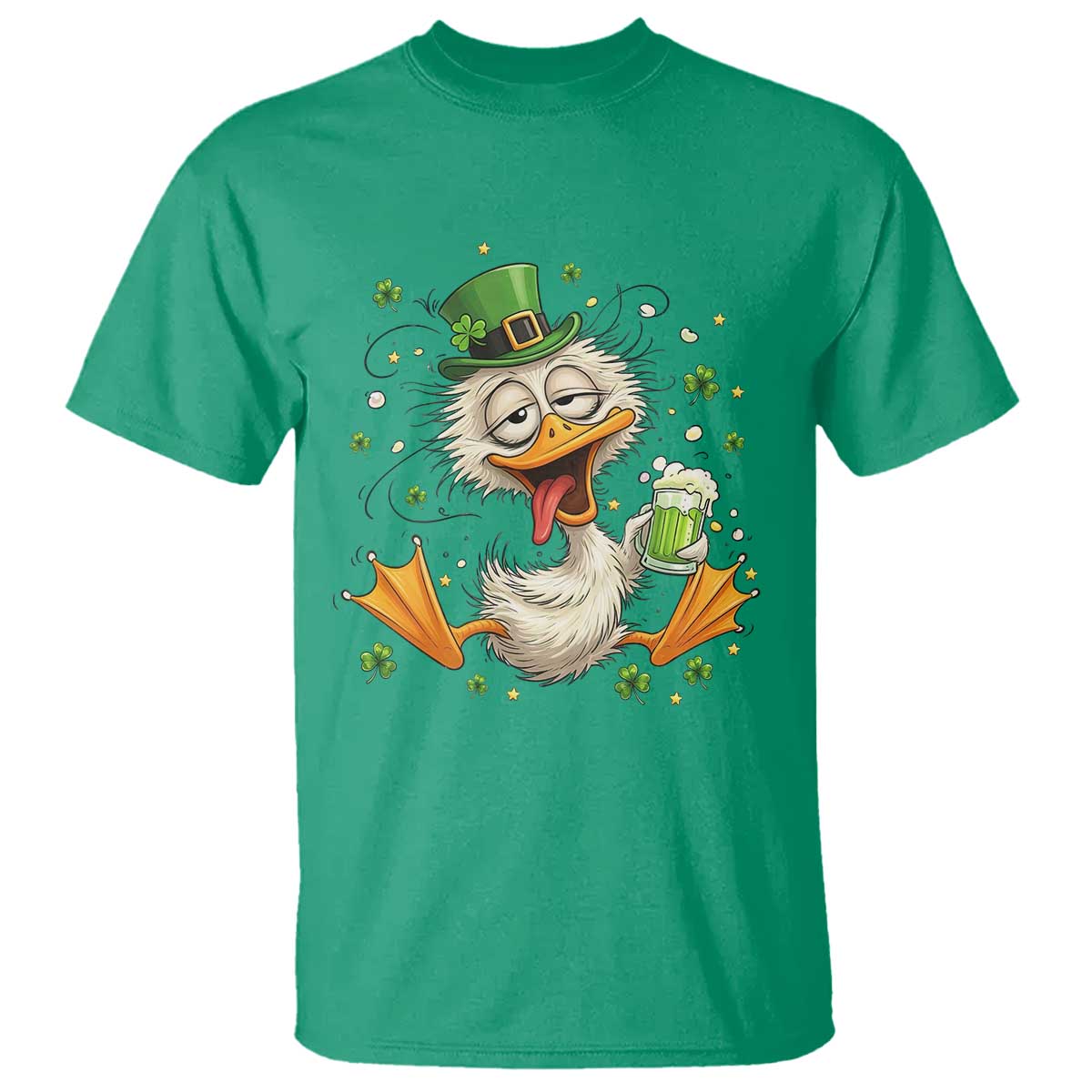 Funny Drunk Irish Duck T Shirt St Patricks Day Gift