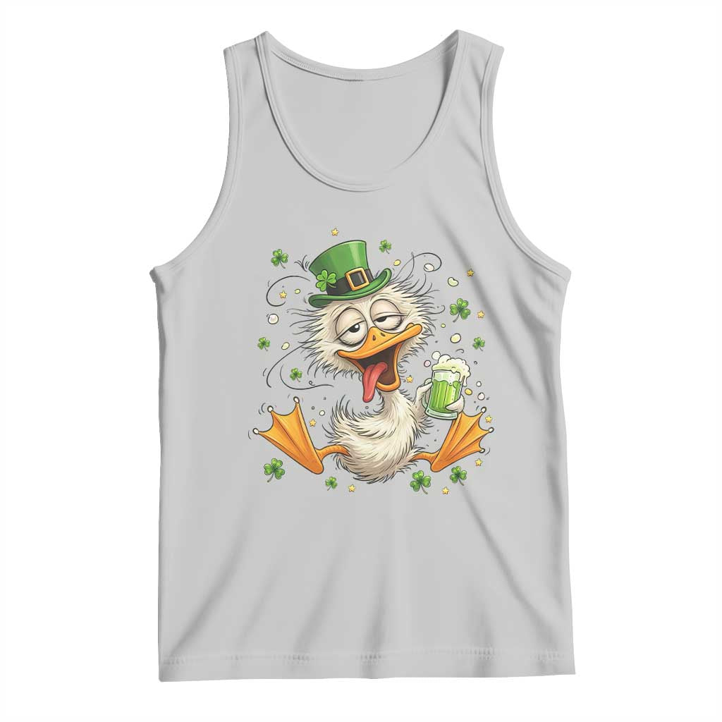 Funny Drunk Irish Duck Tank Top St Patricks Day Gift