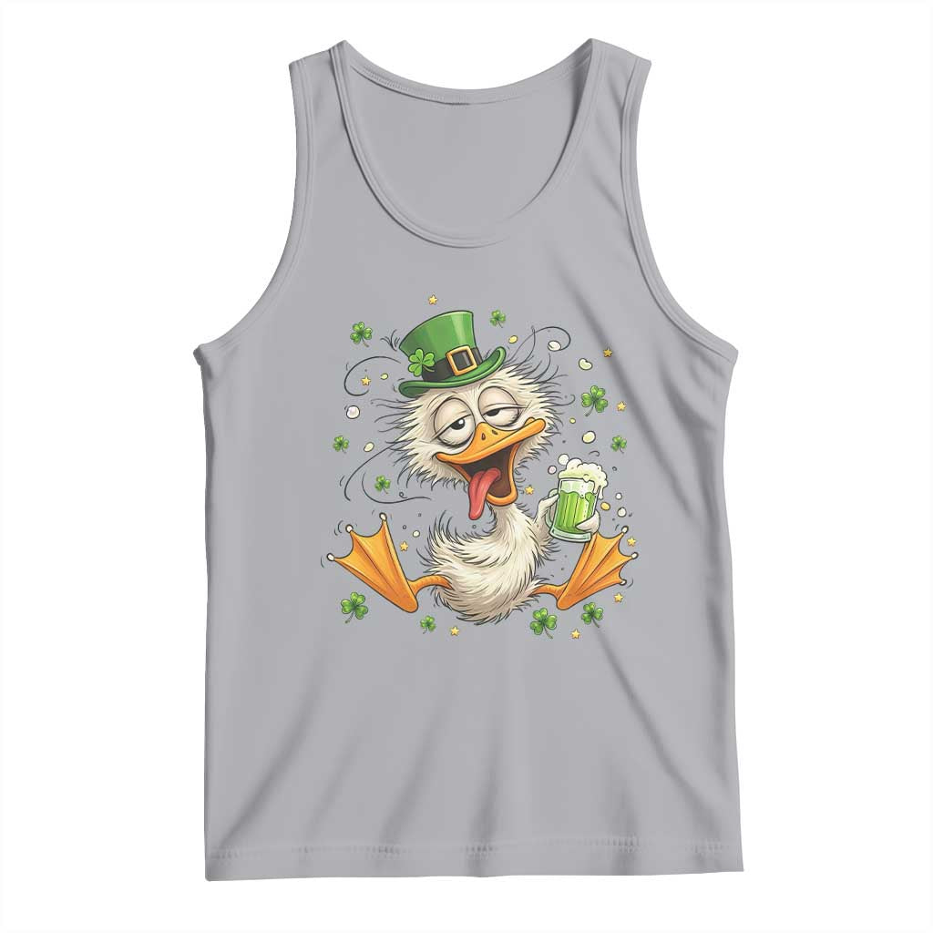 Funny Drunk Irish Duck Tank Top St Patricks Day Gift