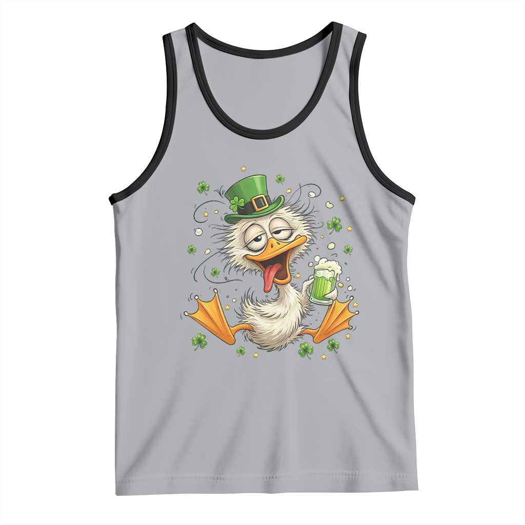 Funny Drunk Irish Duck Tank Top St Patricks Day Gift