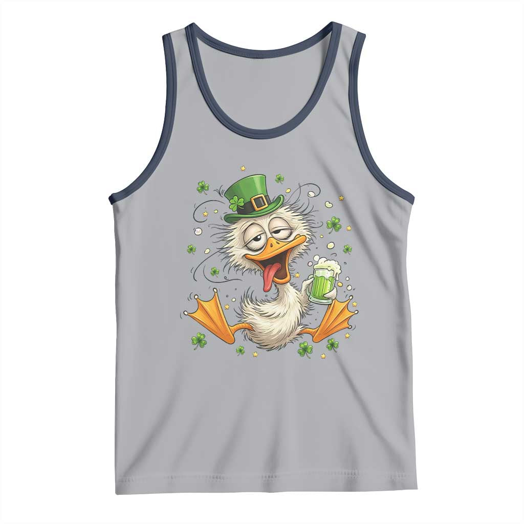 Funny Drunk Irish Duck Tank Top St Patricks Day Gift