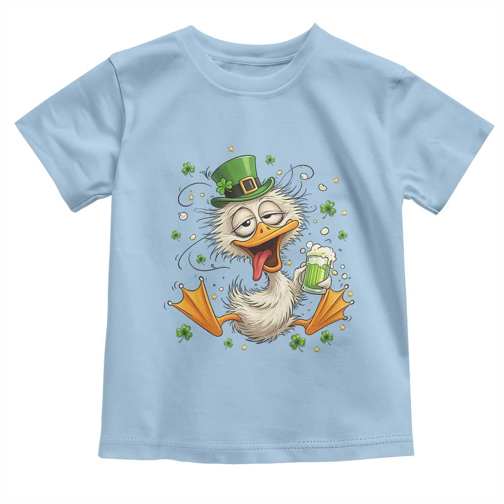 Funny Drunk Irish Duck Toddler T Shirt St Patricks Day Gift