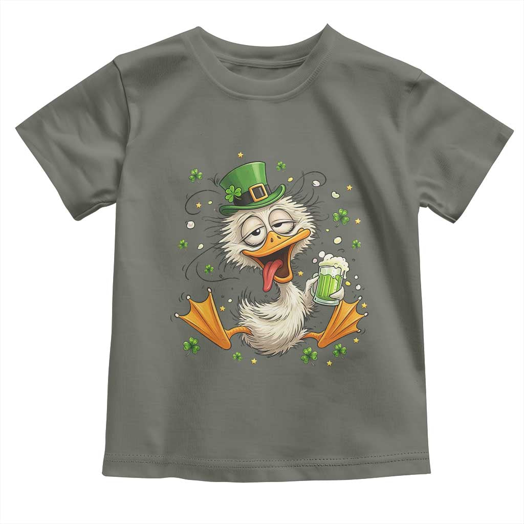 Funny Drunk Irish Duck Toddler T Shirt St Patricks Day Gift