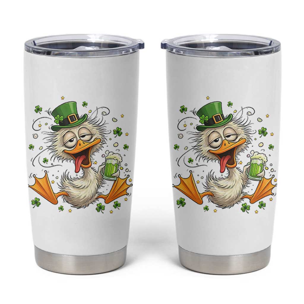 Funny Drunk Irish Duck Tumbler Cup St Patricks Day Gift