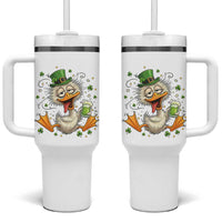 Funny Drunk Irish Duck Tumbler With Handle St Patricks Day Gift