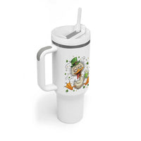 Funny Drunk Irish Duck Tumbler With Handle St Patricks Day Gift