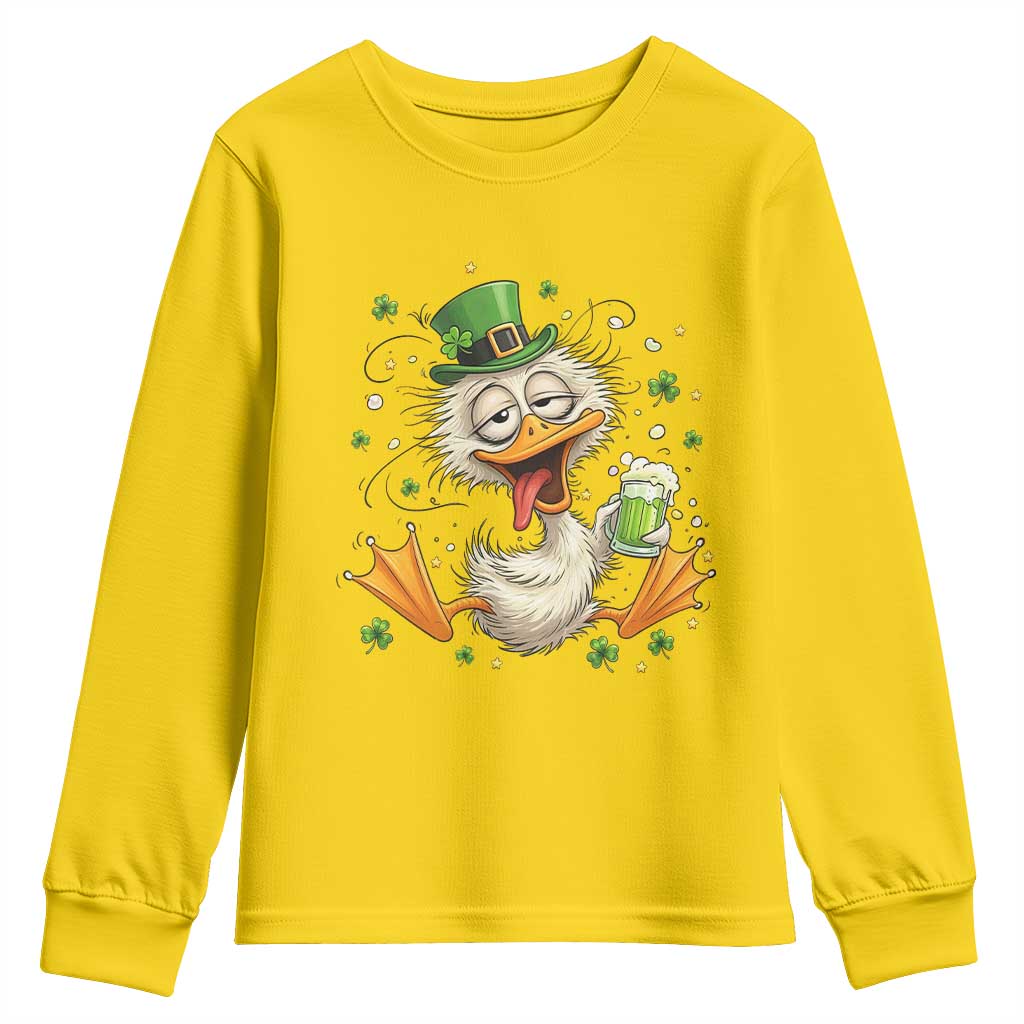 Funny Drunk Irish Duck Youth Sweatshirt St Patricks Day Gift
