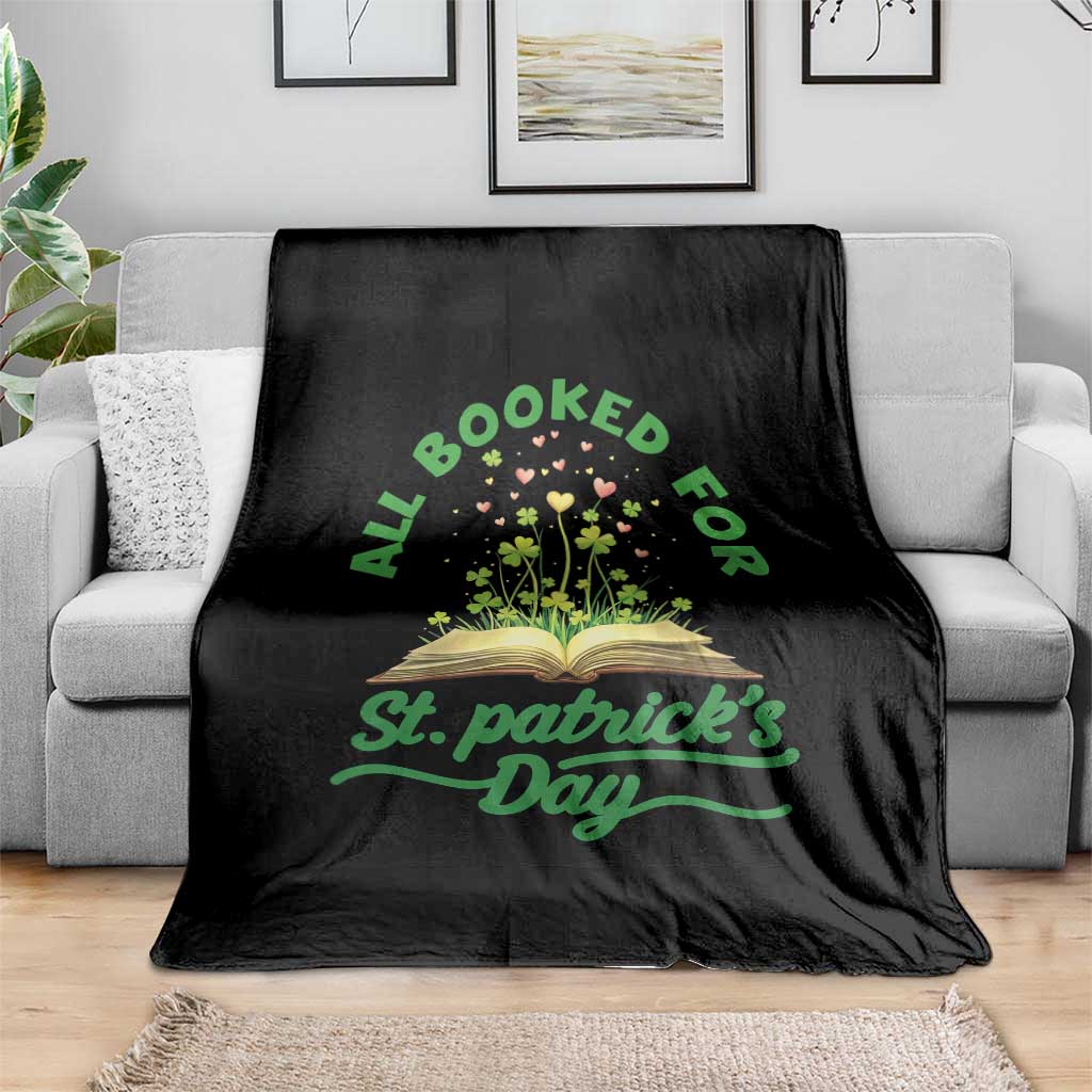 All Booked For St Patricks Day Throw Blanket Irish Reader Gift