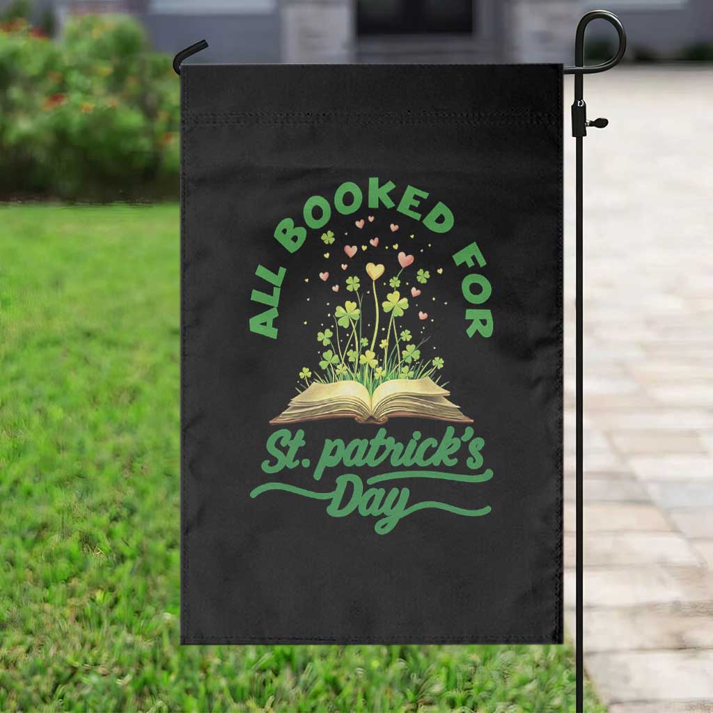 All Booked For St Patricks Day Garden Flag Irish Reader Gift