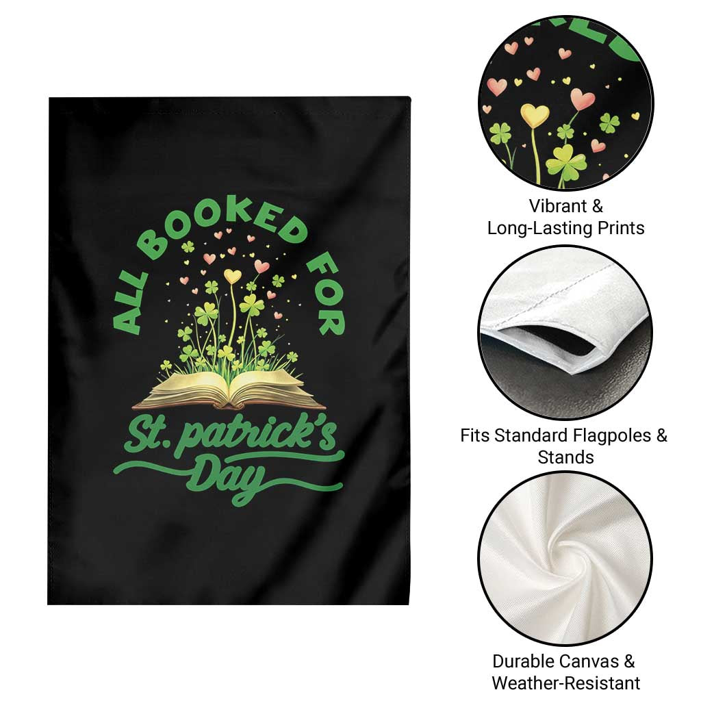 All Booked For St Patricks Day Garden Flag Irish Reader Gift
