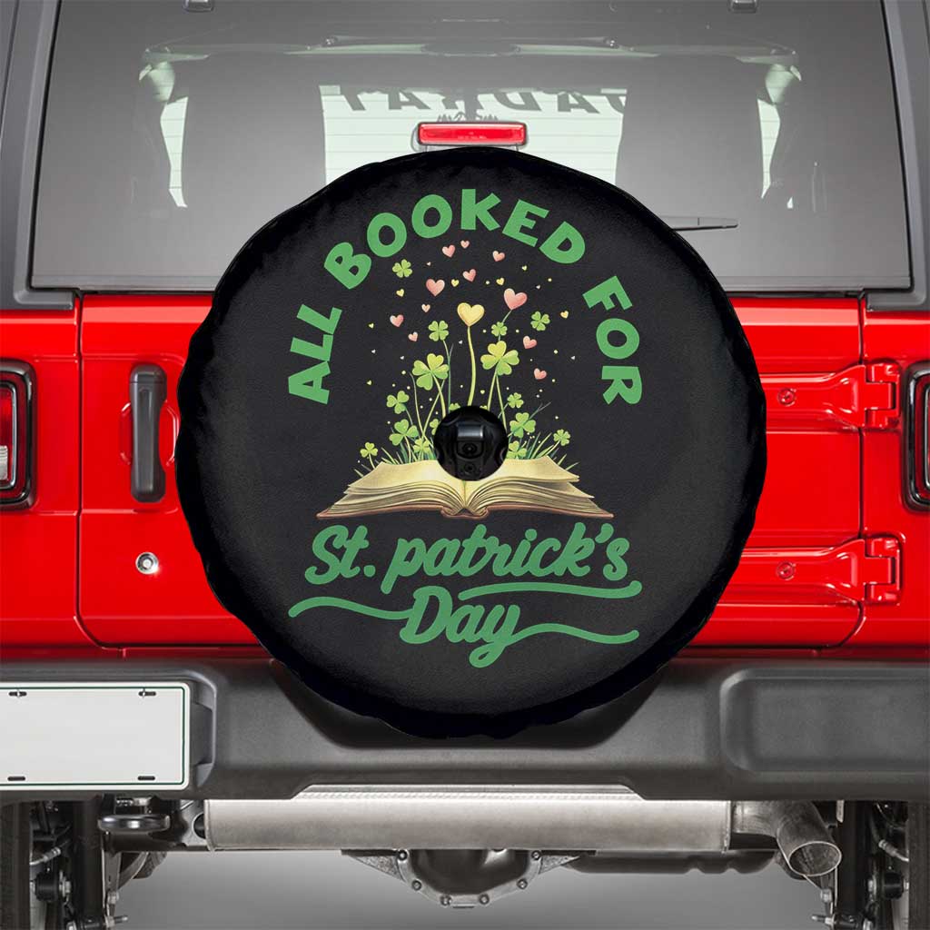 All Booked For St Patricks Day Spare Tire Cover Irish Reader Gift