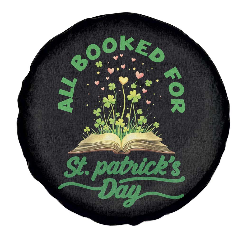 All Booked For St Patricks Day Spare Tire Cover Irish Reader Gift