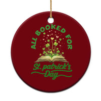 All Booked For St Patricks Day Ceramic Ornament Irish Reader Gift