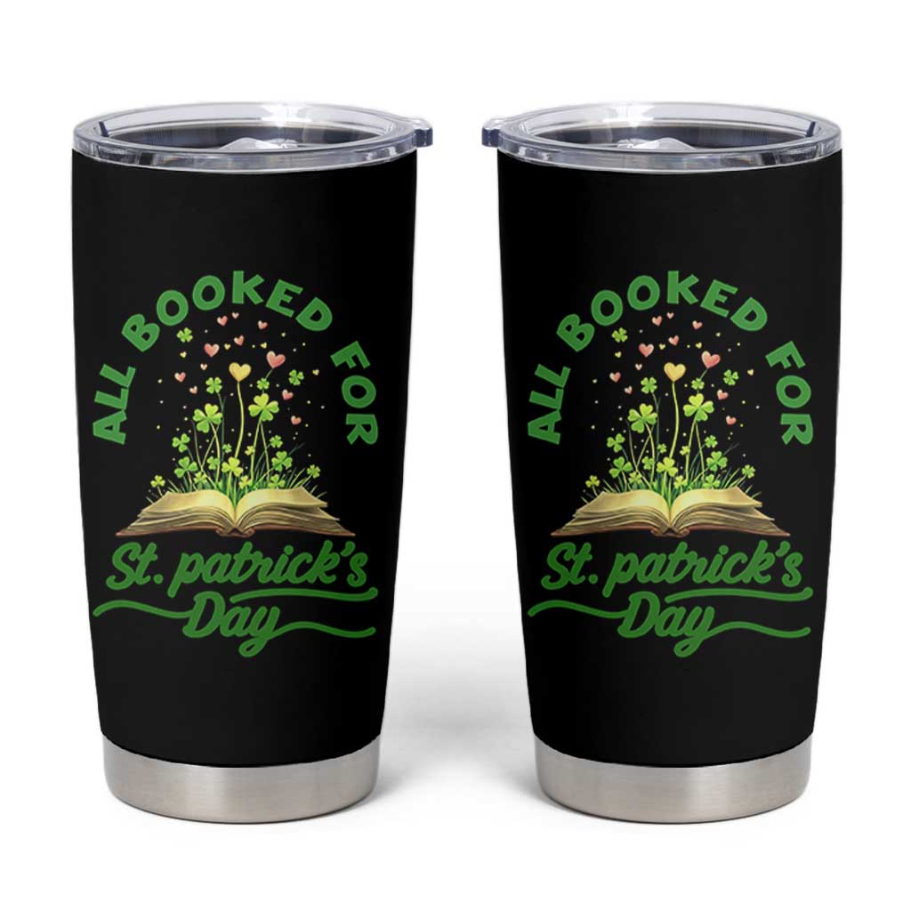 All Booked For St Patricks Day Tumbler Cup Irish Reader Gift