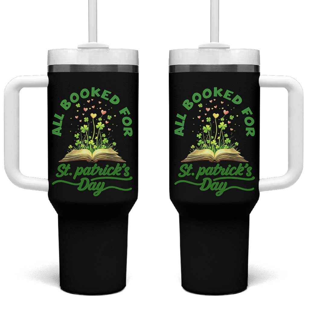 All Booked For St Patricks Day Tumbler With Handle Irish Reader Gift
