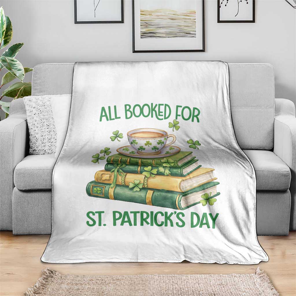 All Booked For St Patricks Day Throw Blanket Gift For Book Lovers