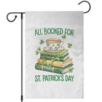 All Booked For St Patricks Day Garden Flag Gift For Book Lovers