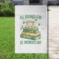All Booked For St Patricks Day Garden Flag Gift For Book Lovers