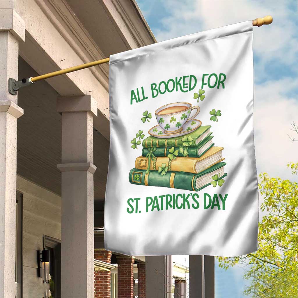 All Booked For St Patricks Day Garden Flag Gift For Book Lovers